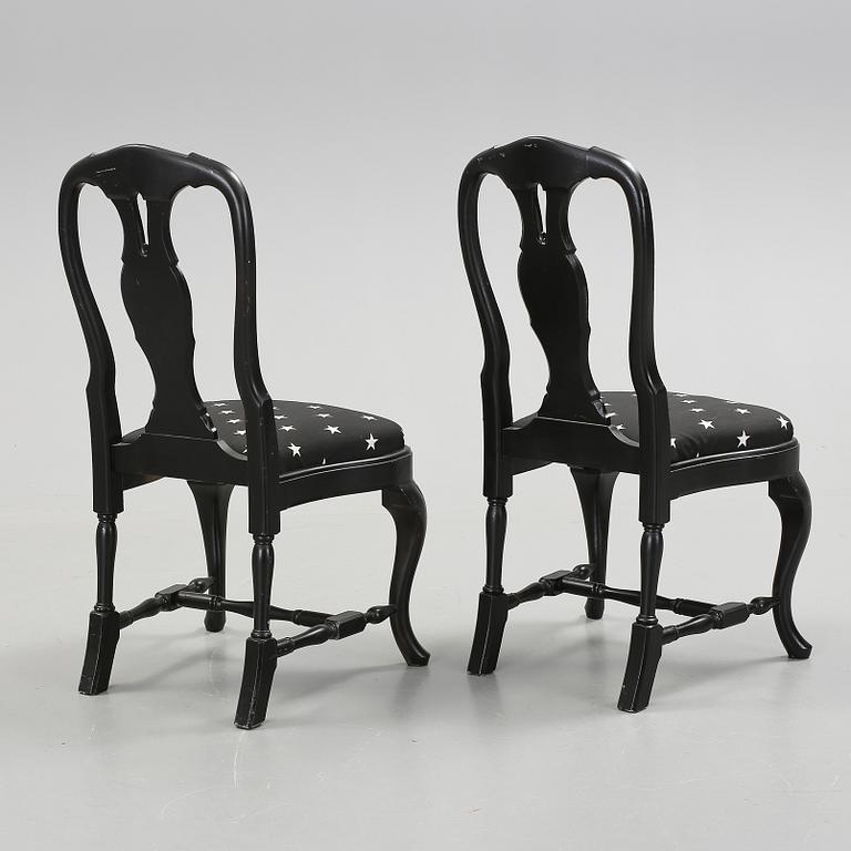 MATGRUPP, 11 delar, rokokostil, omkring 1900-talets mitt.