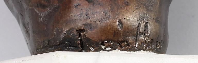 JOHANNES COLLIN, skulptur, patinerad brons, signerad, 1900-talets första hälft.