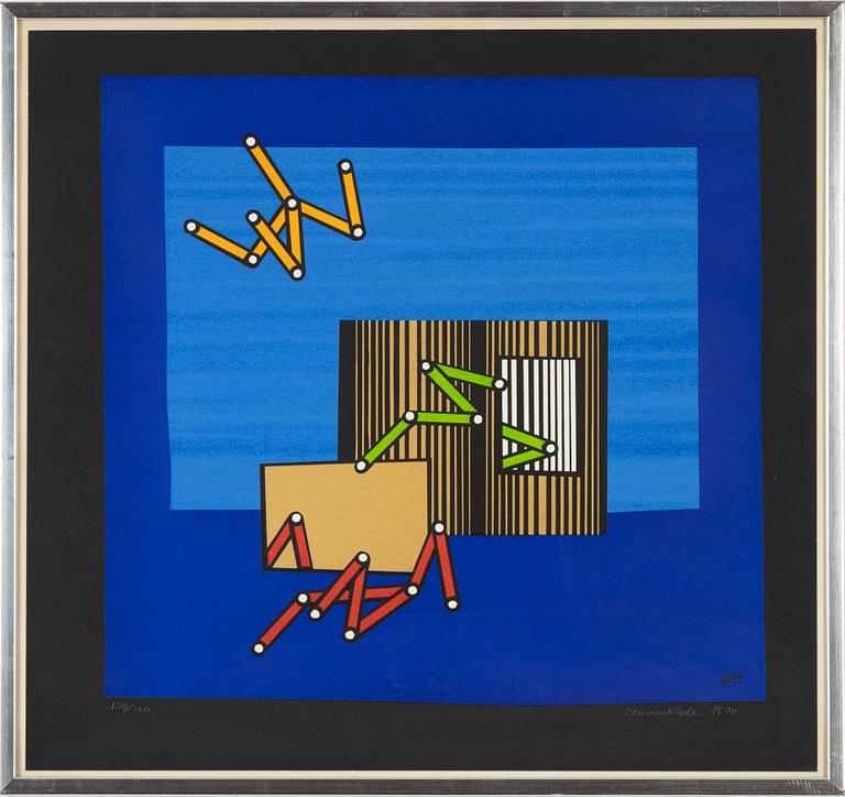 Lennart Rodhe, silkscreen in colours, 1970, signed 130/260.