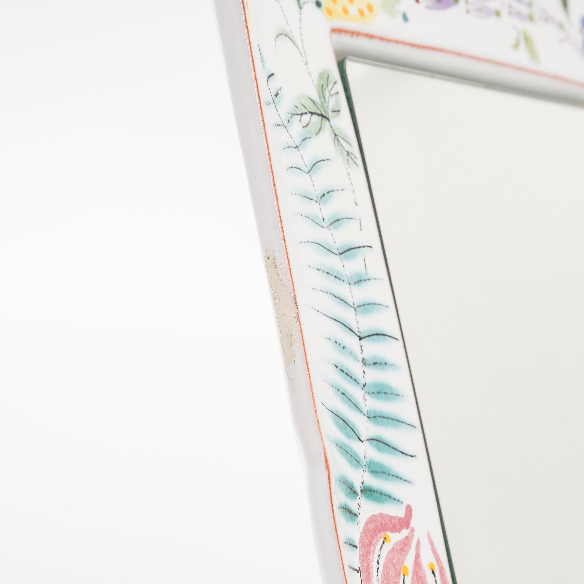 Stig Lindberg, vase and two mirrors, earthenware vase, Gustavsbergs studio.