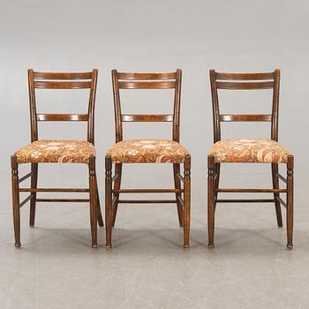 A set of six early 1900s chairs.