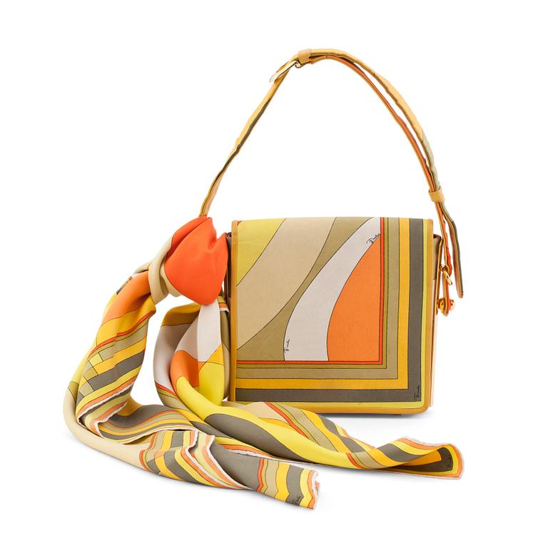 EMILIO PUCCI, a handbag and a silk scarf.