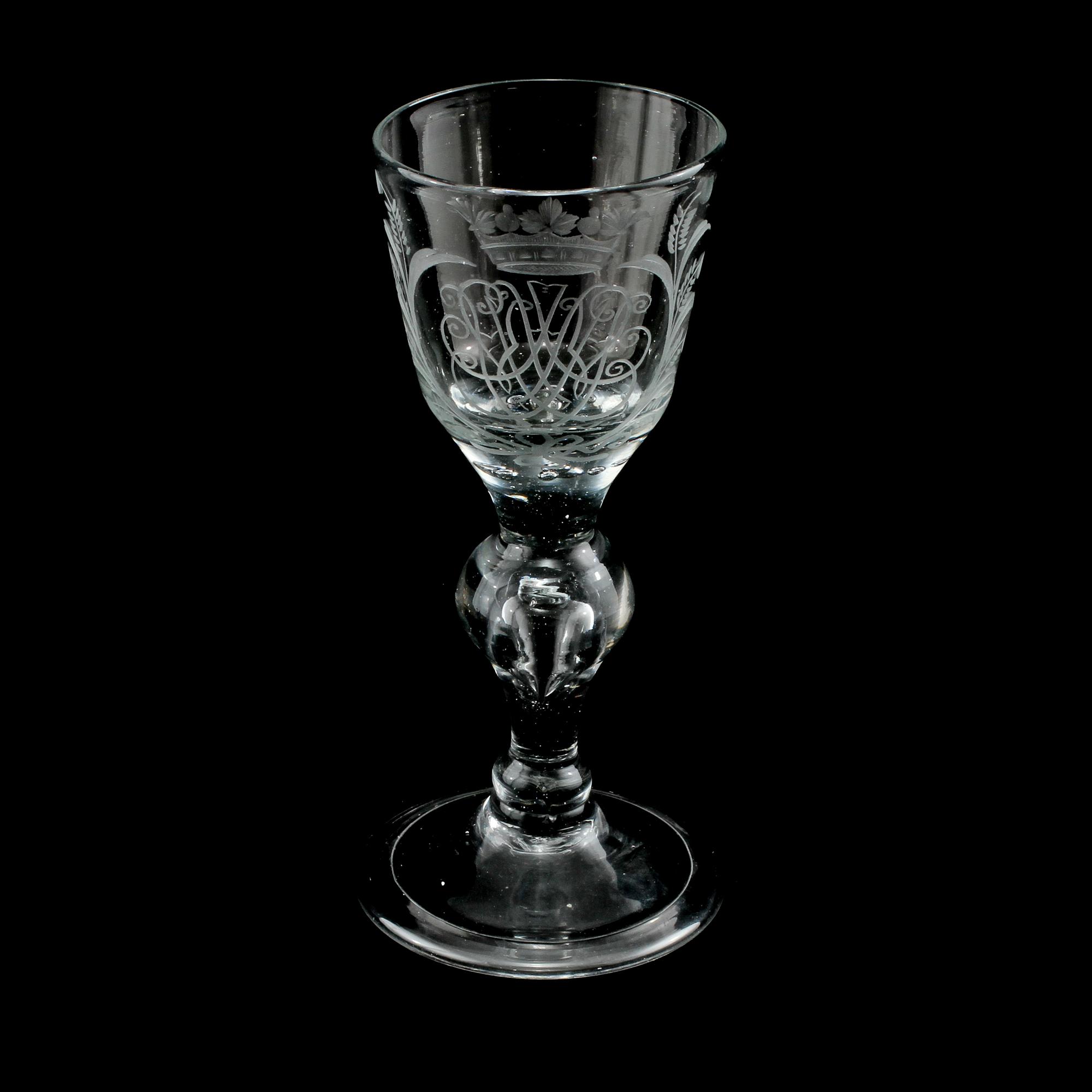 POKAL, glas, troligen Tyskland, 1700-tal.