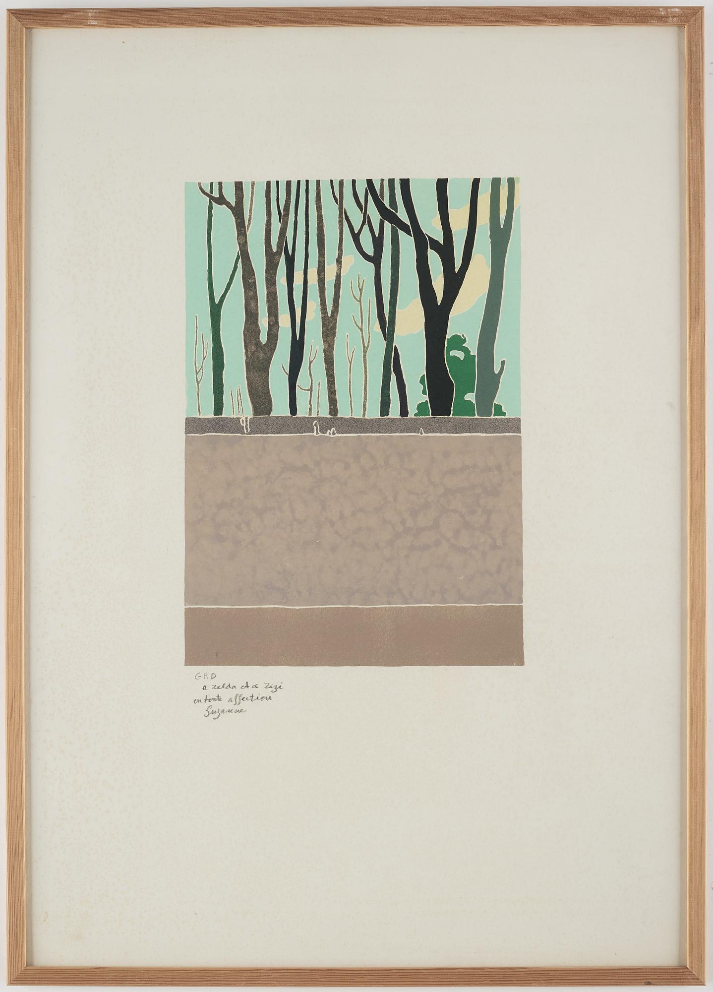 GEORGES RIBEMONT-DESSAIGNES, a litograph in colors, signed GRD.