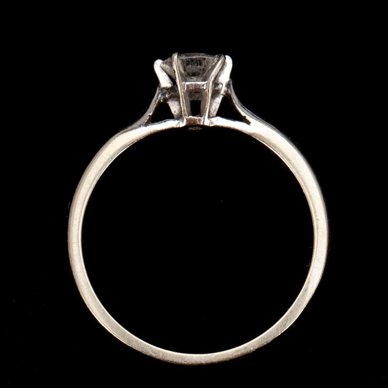 RING, vitguld 18K, briljantslipad diamant ca 0,25 ct. Paino 2,5 g.