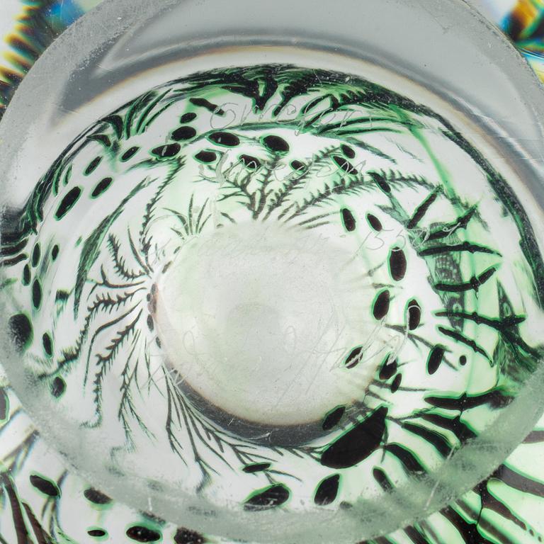 Edward Hald, a graal glass vase, Orrefors.