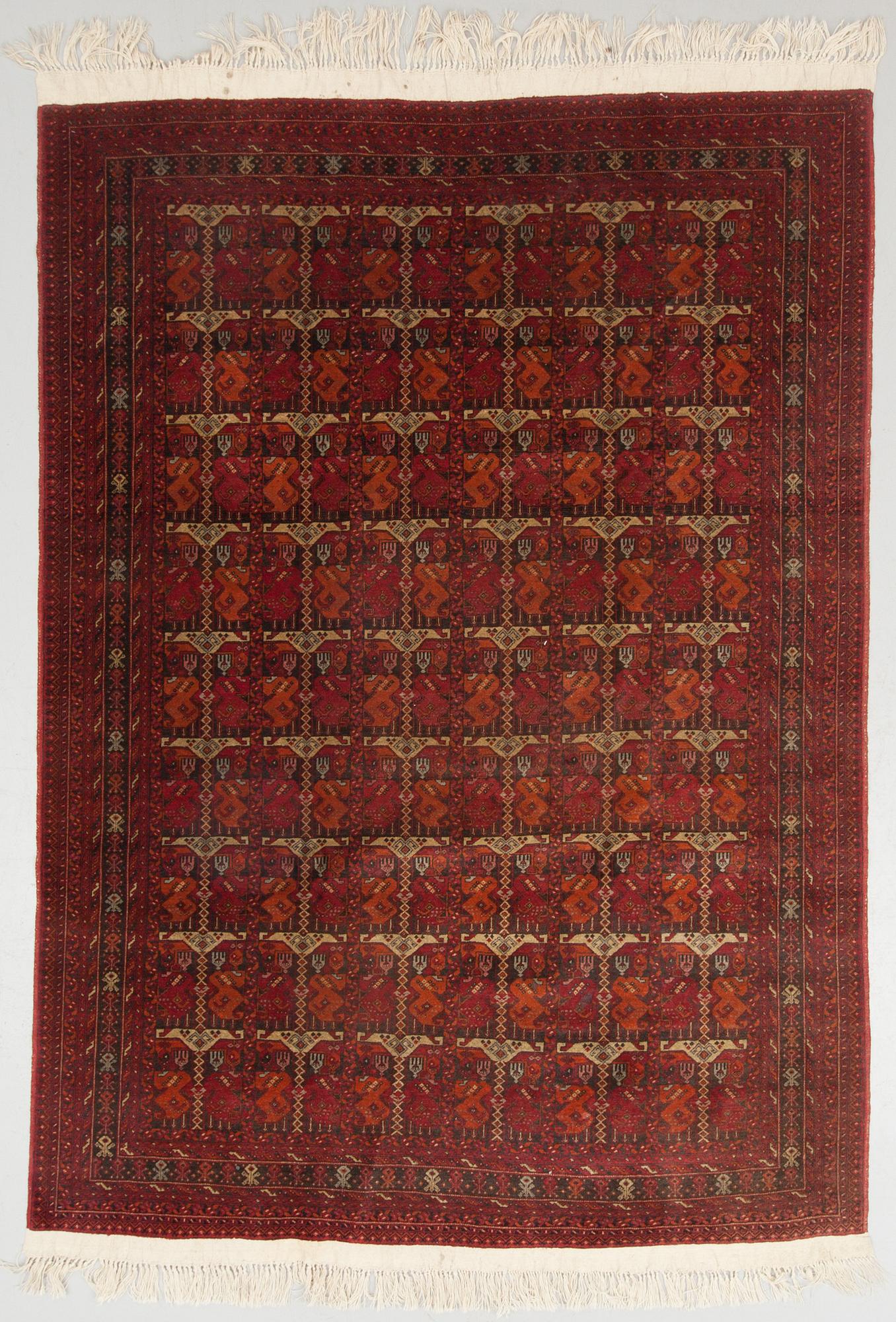 MATTA, old/semiantik, Beshir, ca 290(+7 cm slätväv/kortsida) x 209 cm.