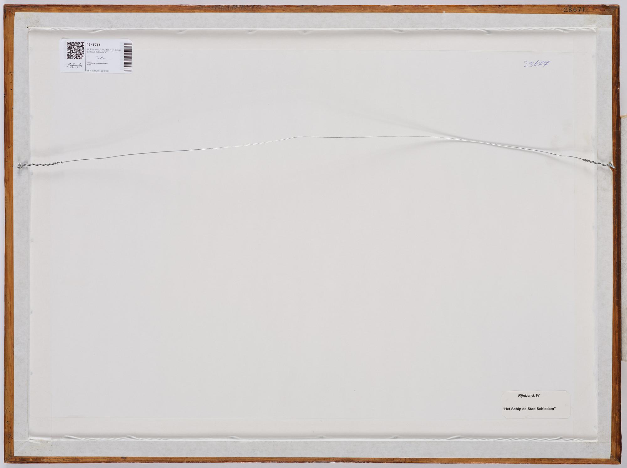 W Rijnbend, 18th century, "The Ship of the City of Schiedam".