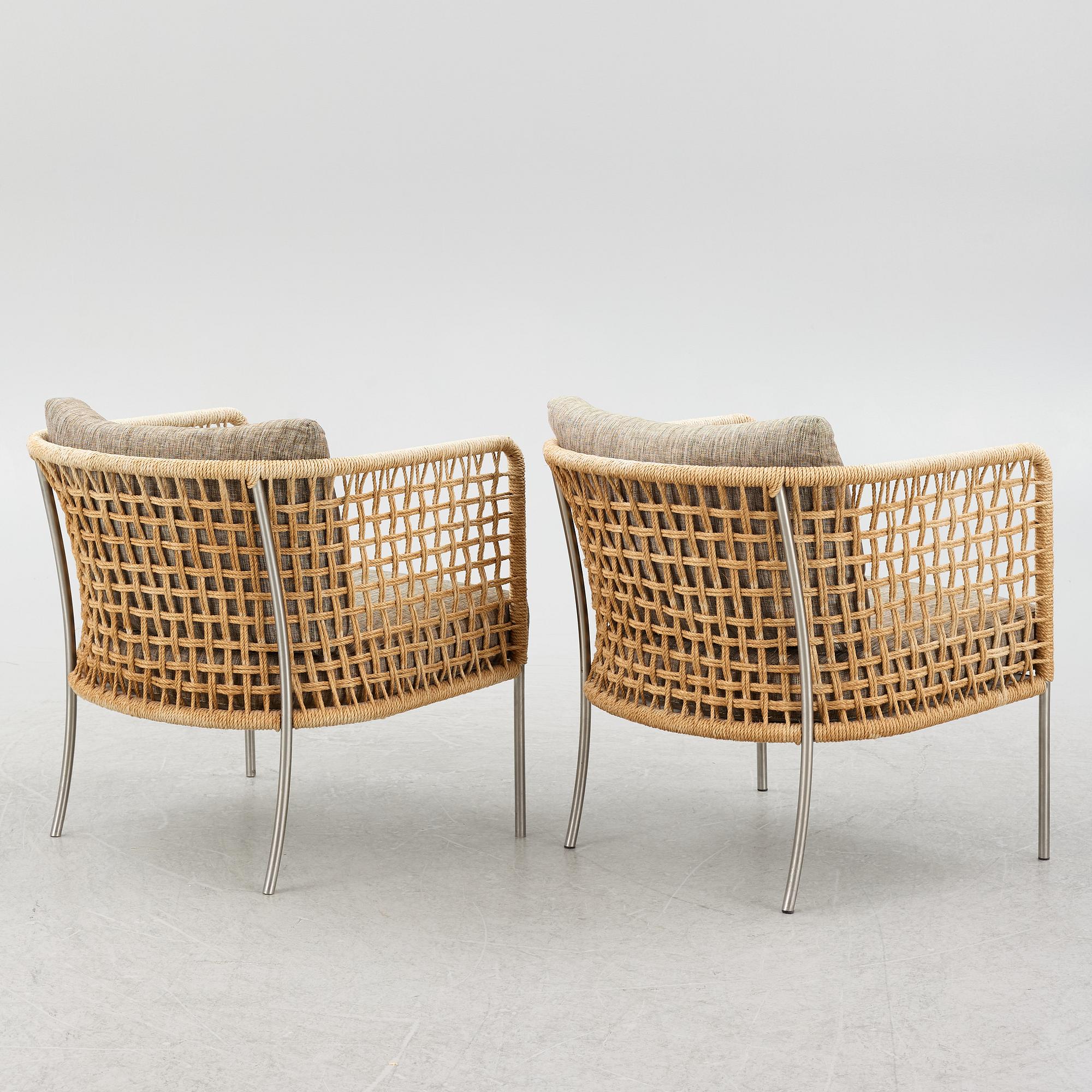 Piero Lissoni, a pair of 'Café Armchair', Living Divani.