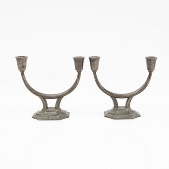 Just Andersen, Candle holders, 2 pcs, model 1372.