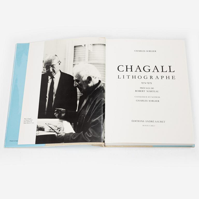 Marc Chagall, böcker, 6 st, "Chagall Lithographe I-VI, 1922-1985", Fernand Mourlot.