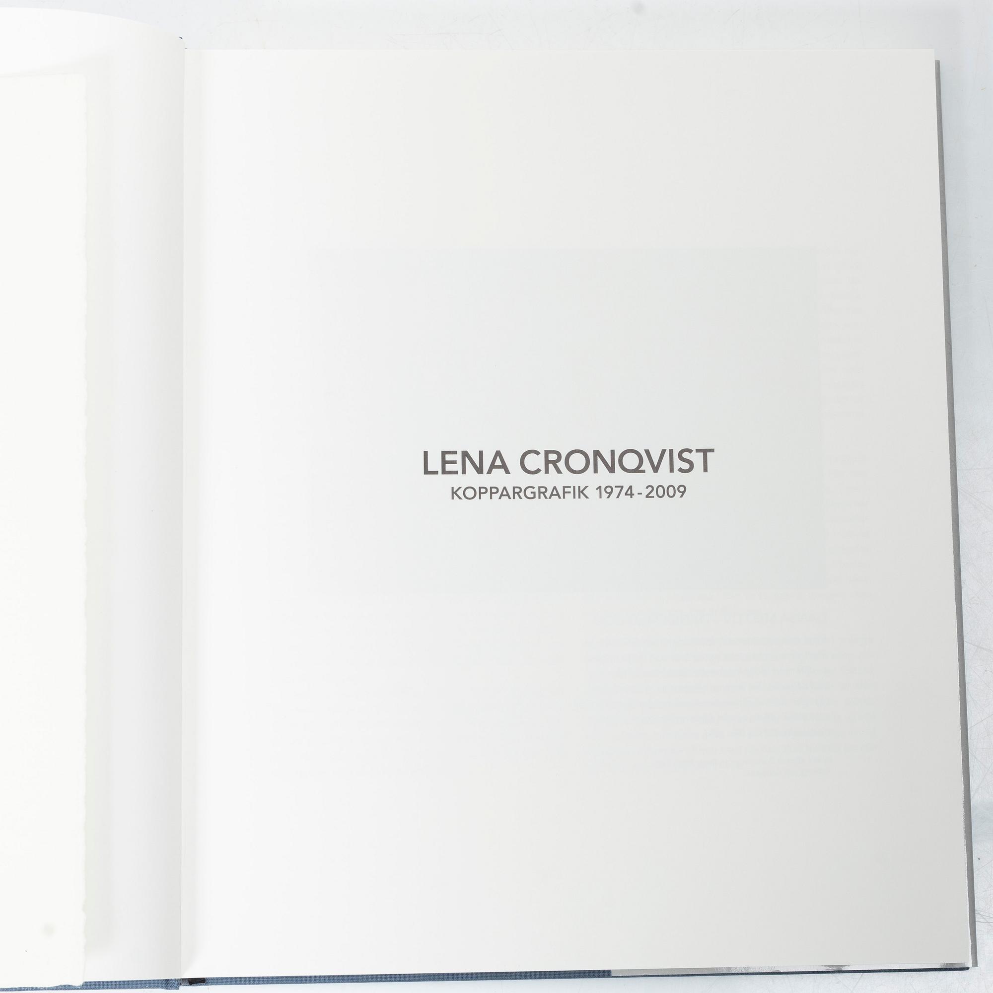 Lena Cronqvist, Catalogue raisonné, “Copper Plate Prints 1974–2009”, with “Stilleben II”, etching, signed and numbered 12/25.