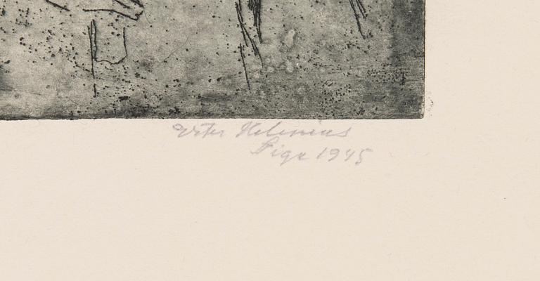 Konstnärsmapp med arbeten av olika finska konstnärer, 1944.