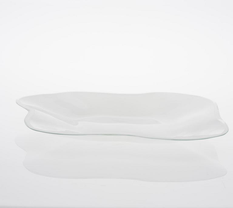ALVAR AALTO, GLASSKULPTUR, 4 DELAR. Aalto-blomman. Sign. Alvar Aalto. Iittala 1980/90-talet.