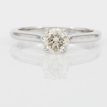 RING, solitär briljantslipad diamant ca 0,75 ct.