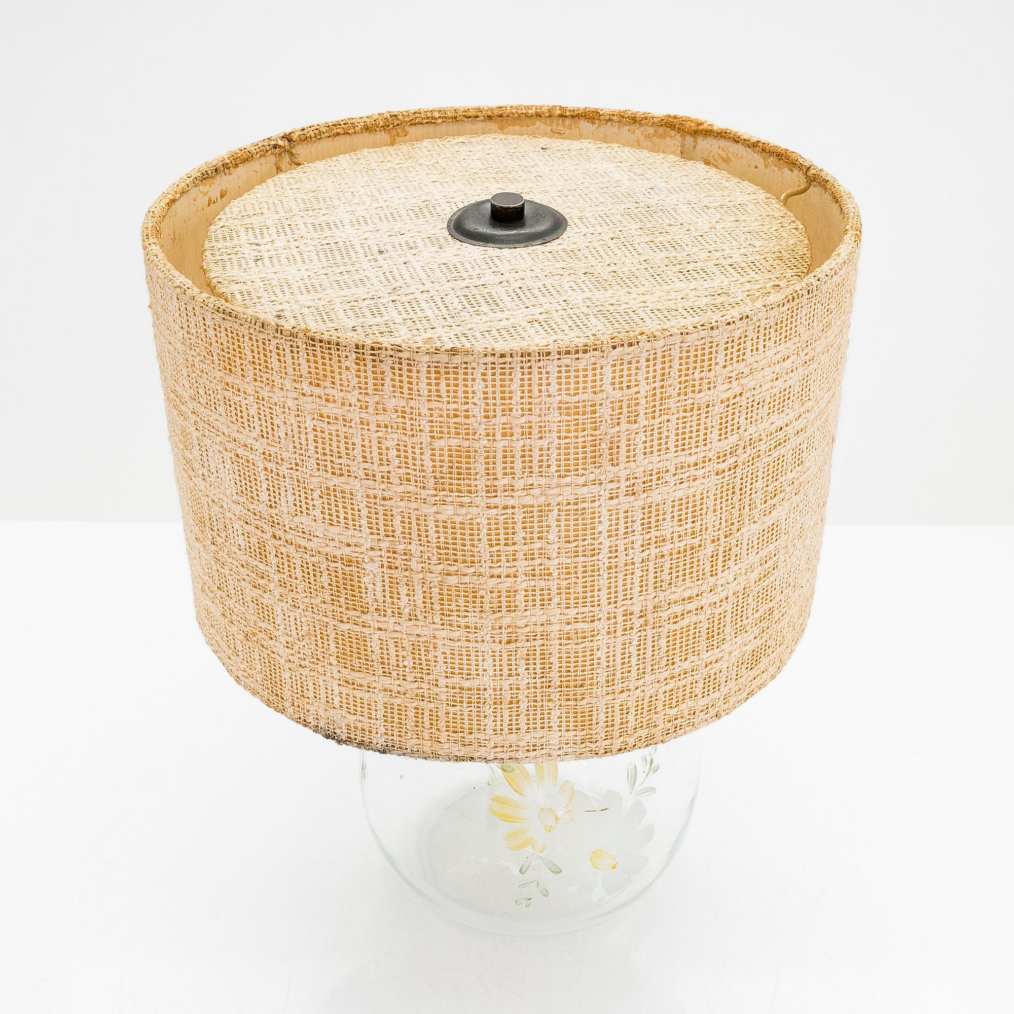 Bordslampa, Köklax Glasbruk 1940-tal.