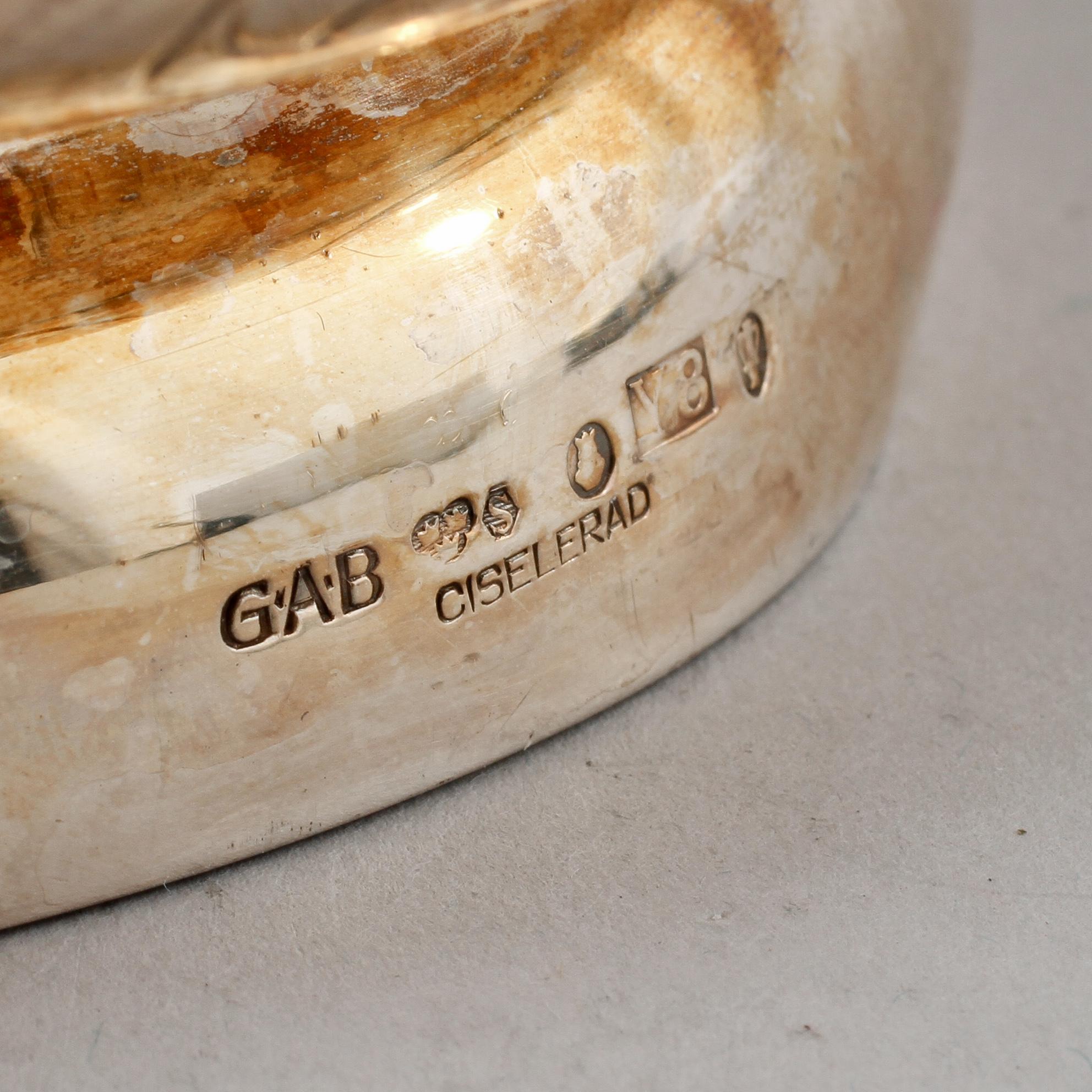 SKÅL, silver, GAB, Stockholm, 1949, vikt 495 g.