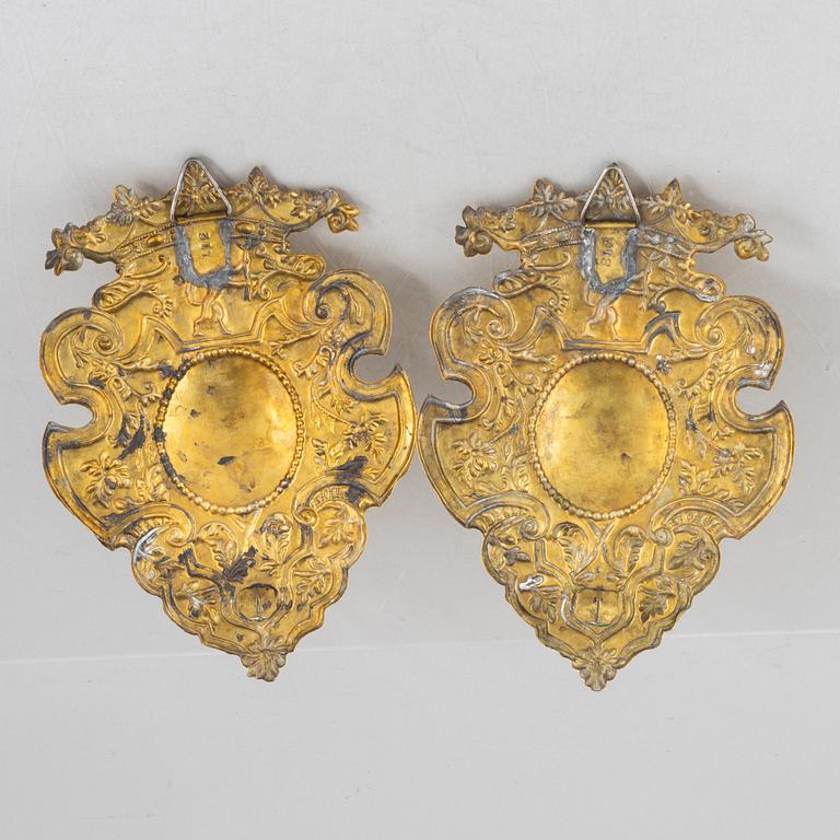A pair of wall sconces, late 19th century.