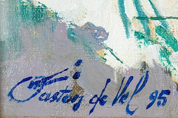 Gaston De Vel, olja på duk, signerad och daterad -95.