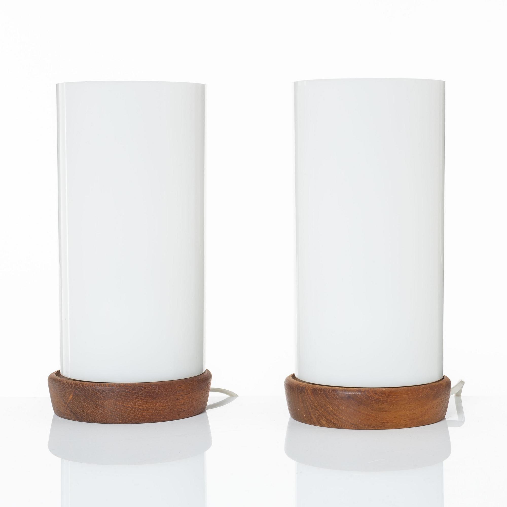 Uno & Östen Kristiansson, bordslampor, ett par, Luxus, 1960-tal.