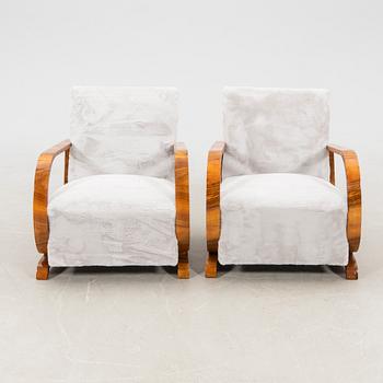 Armchairs, a pair of Art Deco, first half of the 20th century.