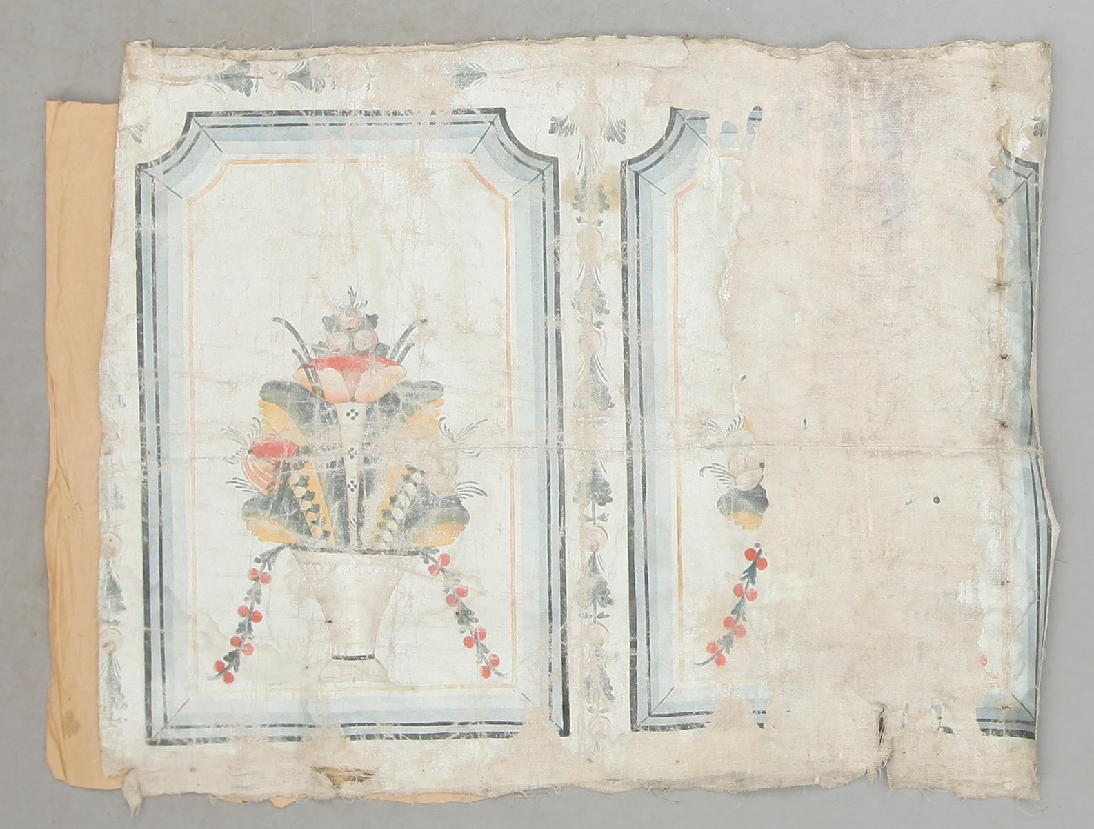 BONADSMÅLNING, olja på linne, 1700-tal.