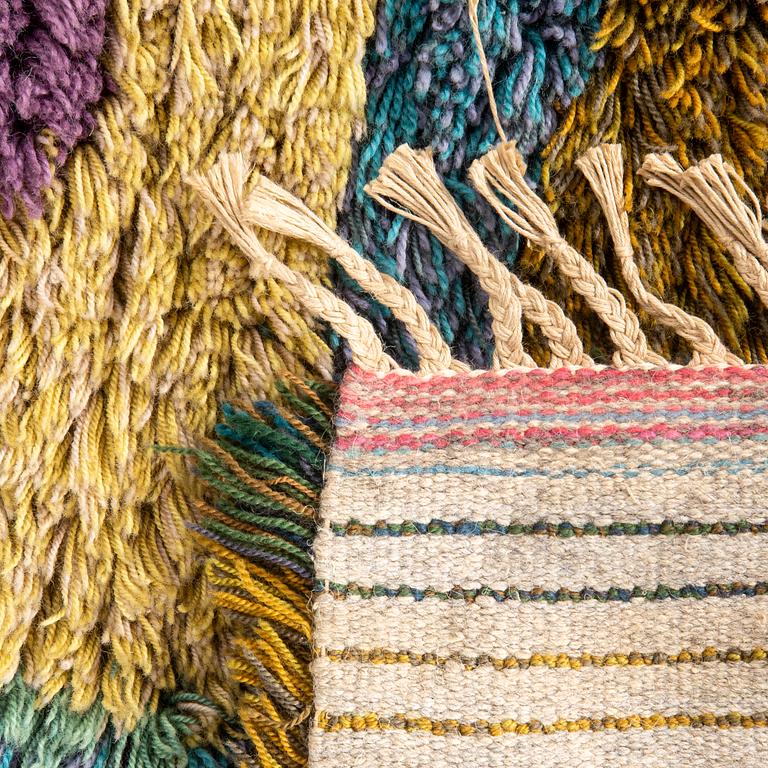 Kurt Pålsson, Ryamatta, "Diamanten" 1900-talet mitt 190x130 cm.