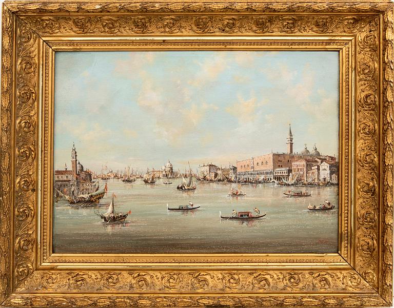 Okänd konstnär 1800/1900-tal , Vy mot Dodgepalatset.