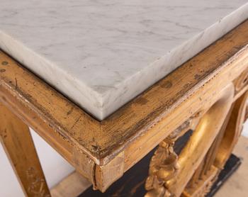 SPEGEL MED KONSOLBORD, empire, 1800-tal.