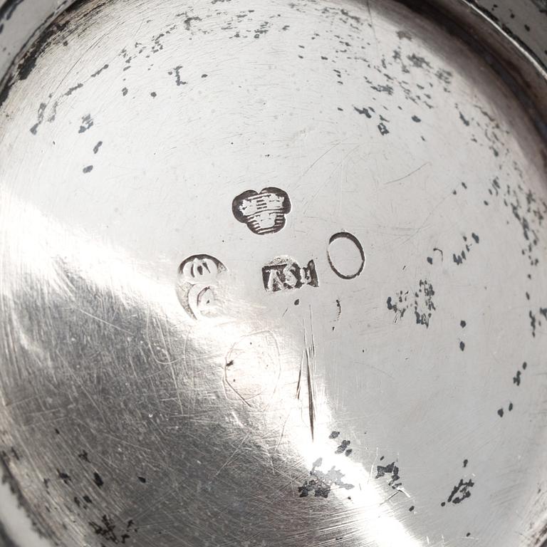BÄGARE, silver. Mästarstämpel ASB?, Kristianstad 1772. Vikt ca 265g.