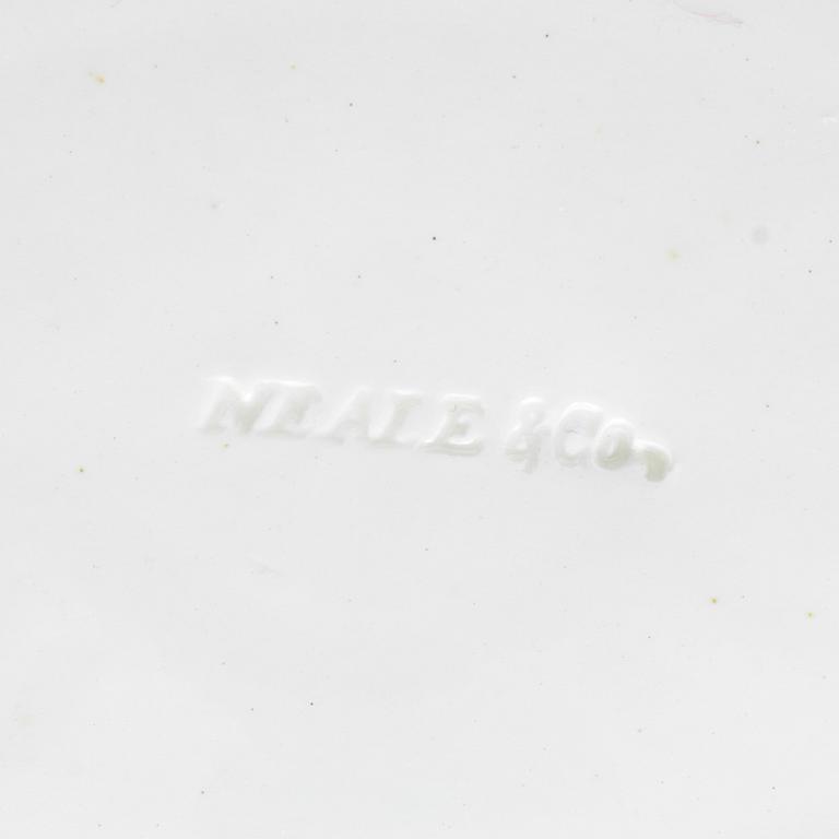 GALLERSKÅLAR OCH FAT, 1 par, flintgods, Neale & Co, England, omkring år 1800.
