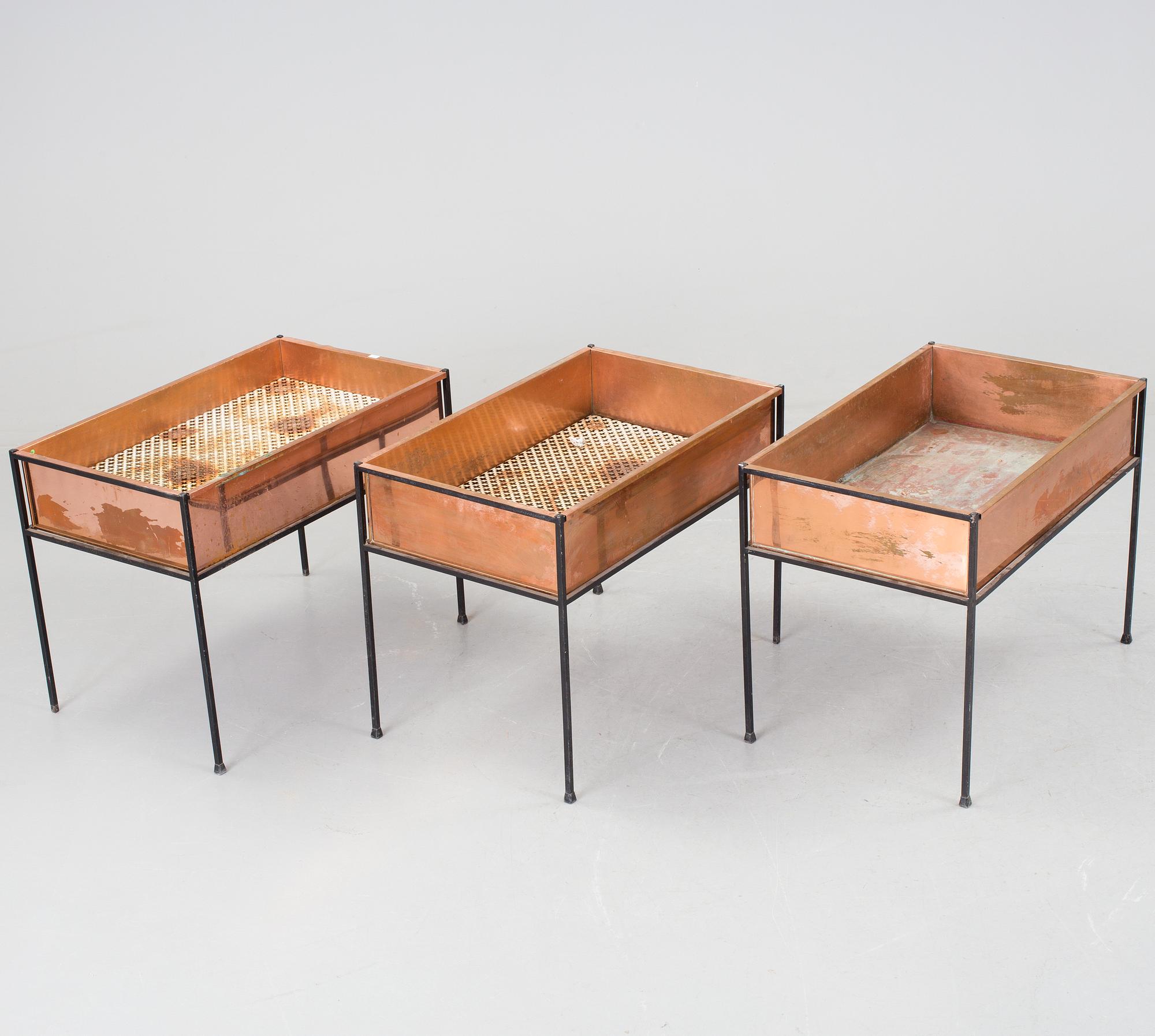 A pair of 20th century flower boxes from Gnosjö Konstsmide.