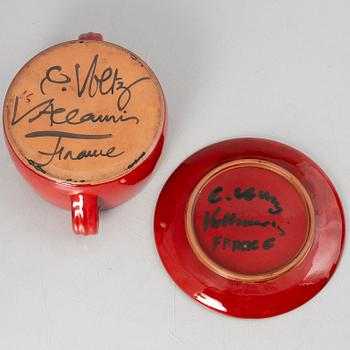 Charles Voltz, dinner service, Vallauris, France, 1960s/1970s (31 pieces).