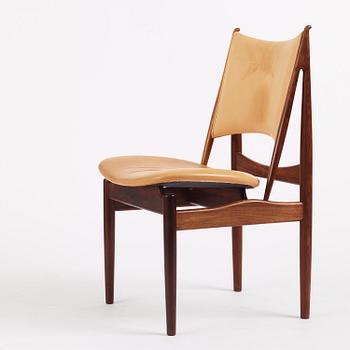 Finn Juhl, a rosewood "Egyptian" chair model FJ49, cabinetmaker Niels Vodder, Copenhagen, 1950s-60s.