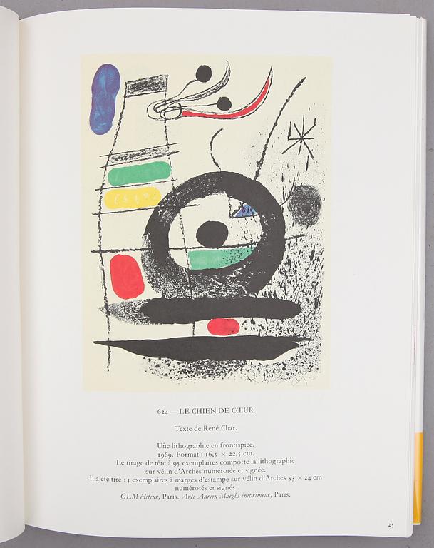 BOK: Joan Miró Lithographe IV 1969-1972, Nicolas et Elena Calas, Maeght Éditeur, Paris 1981. Litografi.