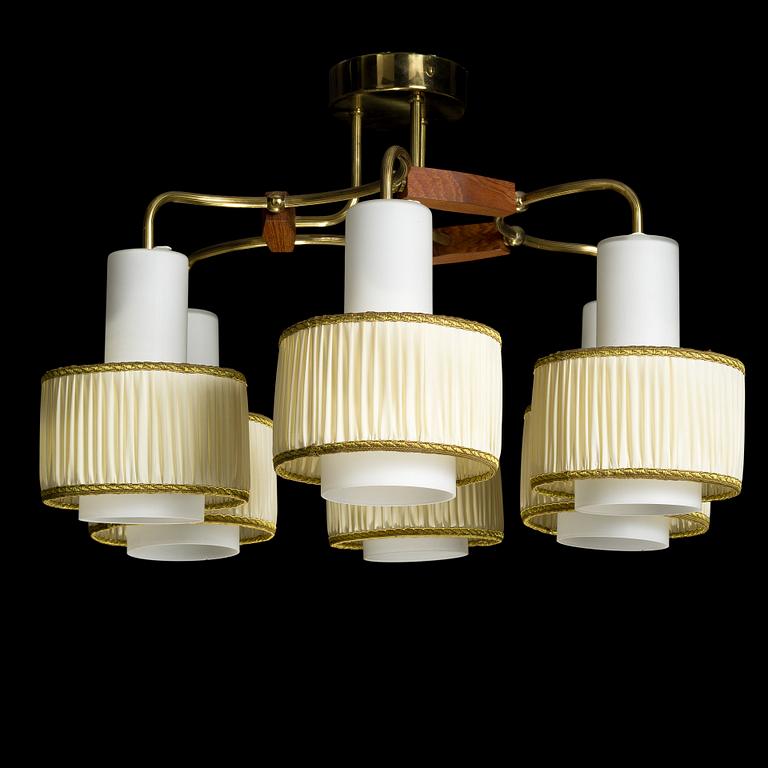 A SIX-LIGHT CEILING LAMP, K-169/6. Made by Idman Oy. 1950/60s.