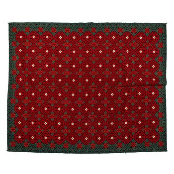 PLÄD, textil, allmogestil 1900-talets första hälft. 140 x 170 cm.
