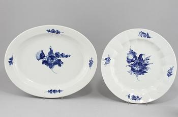PARTI PORSLIN, 5 delar, "Blå Blomst", Royal Copenhagen, 1900-talets andra hälft.