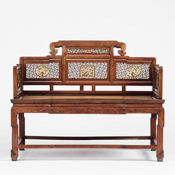 Dagbädd, hardwood. Qingdynastin, 1800-tal.