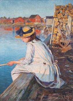 87. Wilhelm Smith, Girl fishing.