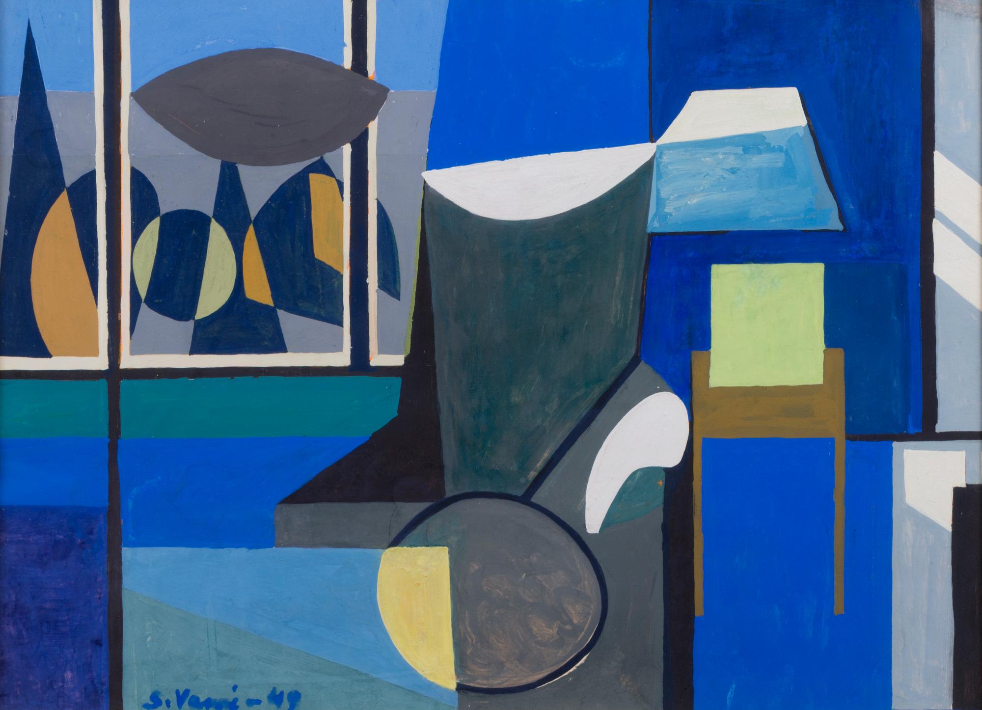SAM VANNI, gouache, signerad och daterad -49.