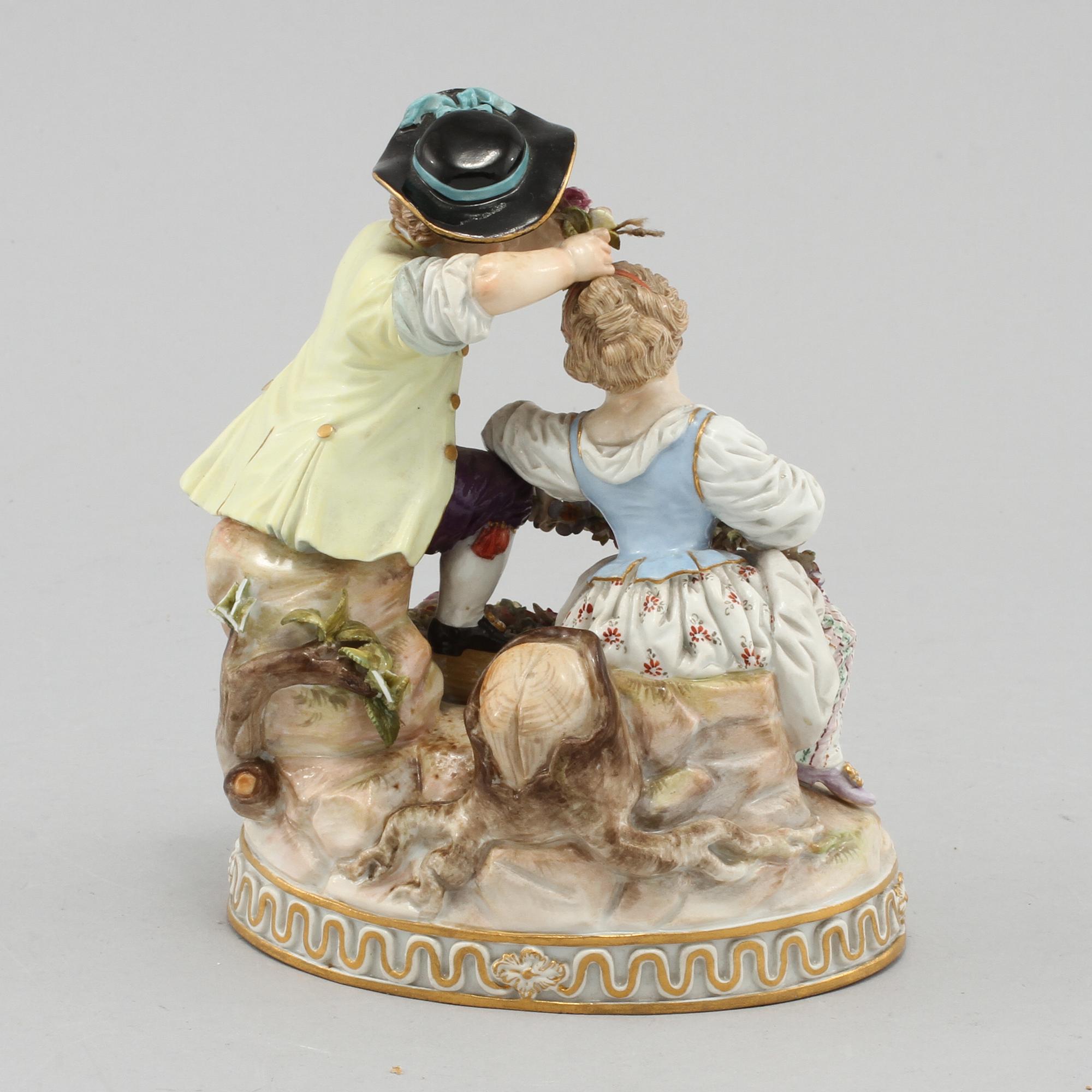 FIGURIN, porslin, Meissen, 1900-talets första del.