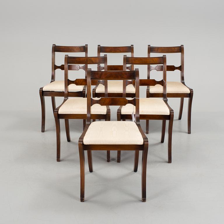 Six mahogany dining chairs from Glenister, High Wycombe,  England, second half of the 20th Century.