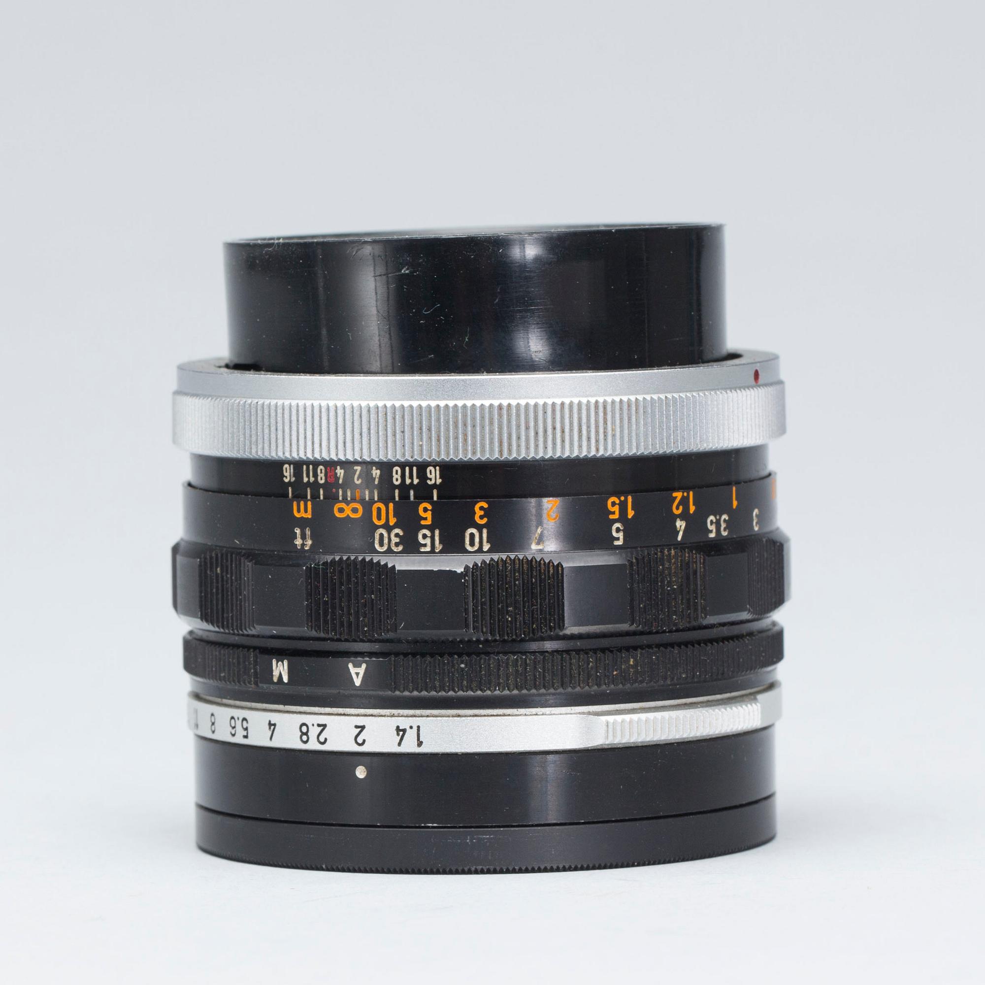 KAMERAOBJEKTIV, Canon Lens FL 50mm. 1:1.4 No 45074.