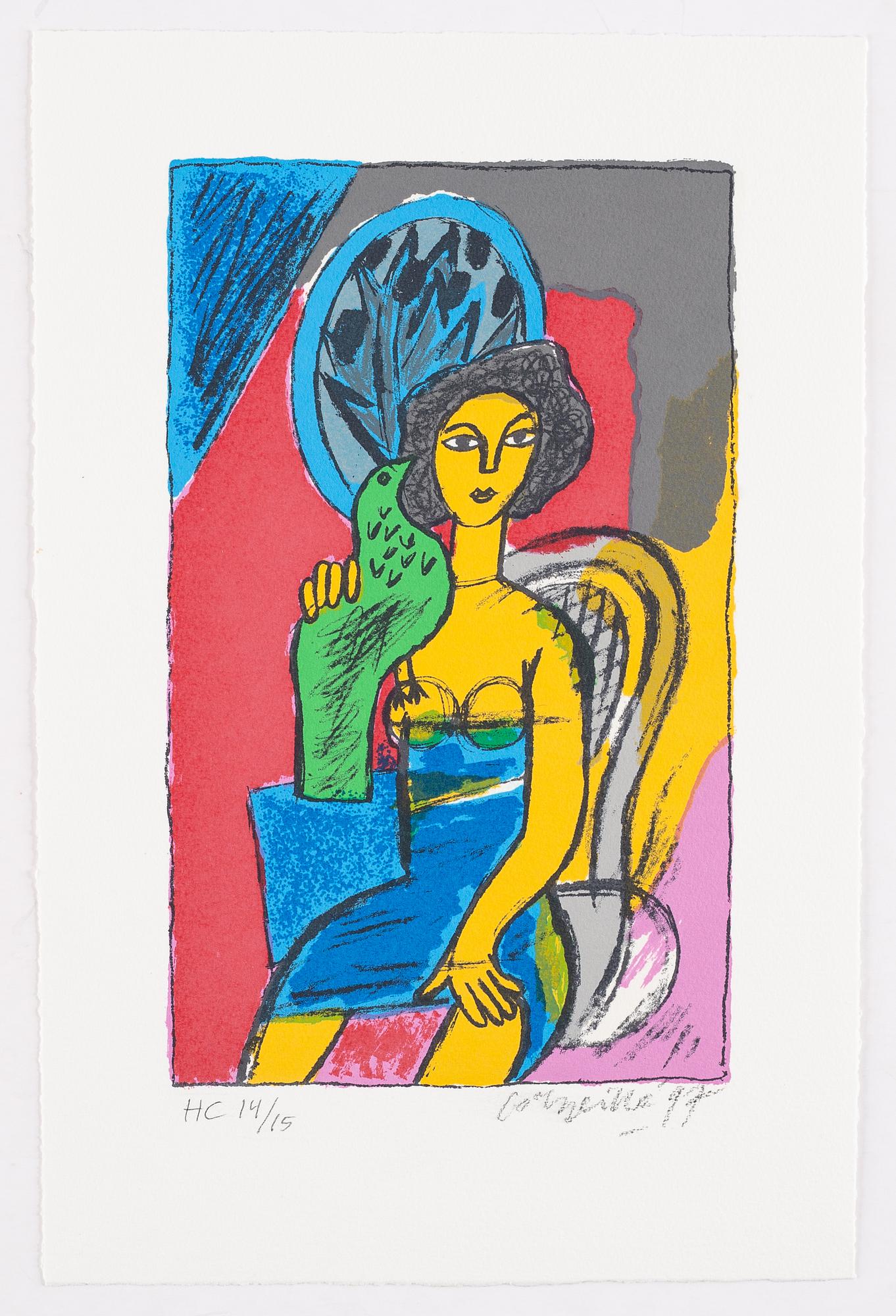 Beverloo Corneille, portfolio with 3 silkscreens in colour, 1997, signed HC 14/15.