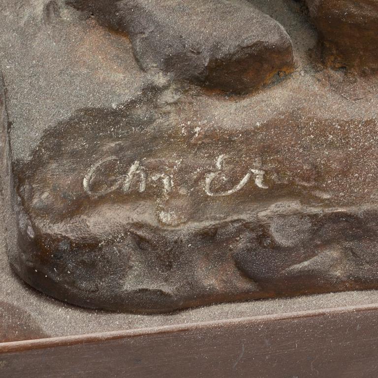 CHRISTIAN ERIKSSON, bronze, signed. Herman Bergman Stockholm.