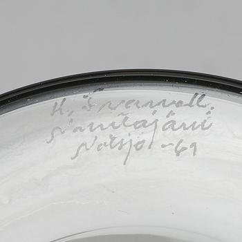 KAJ FRANCK, A decanter signed K. Franck, Nuutajärvi Notsjö -62.