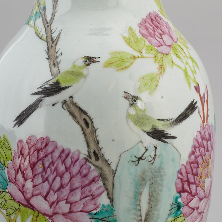 A Chinese famille rose vase, 20th century.