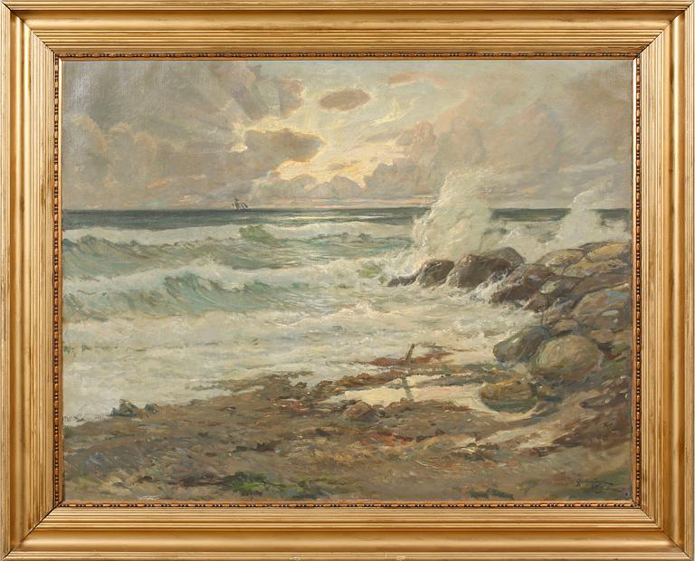 CARL HORNUNG-JENSEN, oil on canvas, signed and dated Bornholm 1917.