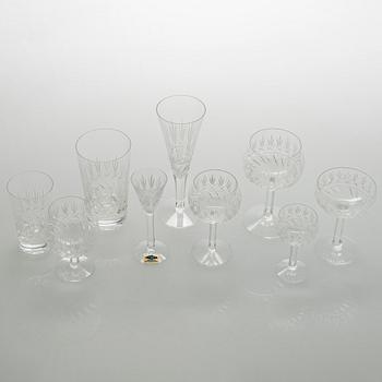 A 131-piece glas service, "Leo" for Nuutajärvi Notsjö, mid-20th century.
